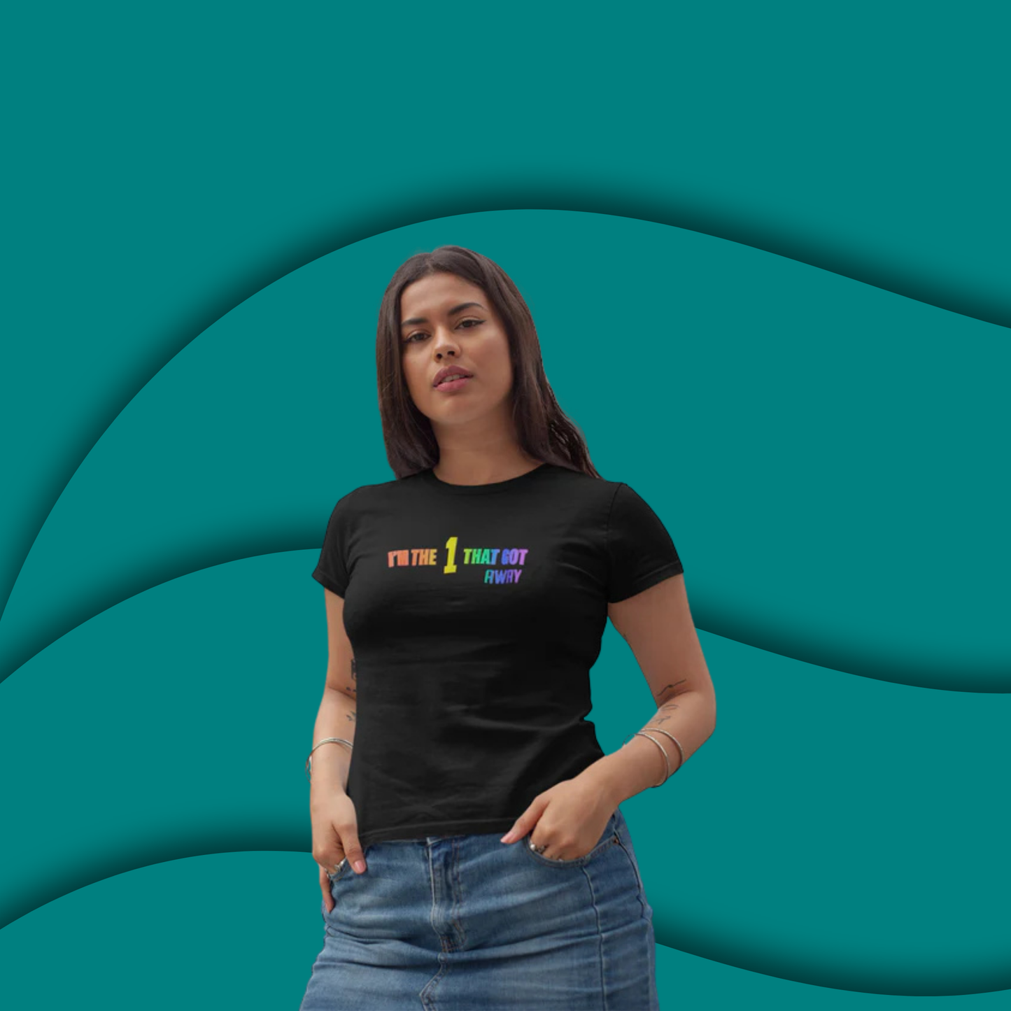 IβM THE 1 THAT GOT AWAY β Pride T-Shirt & Bracelet Set π